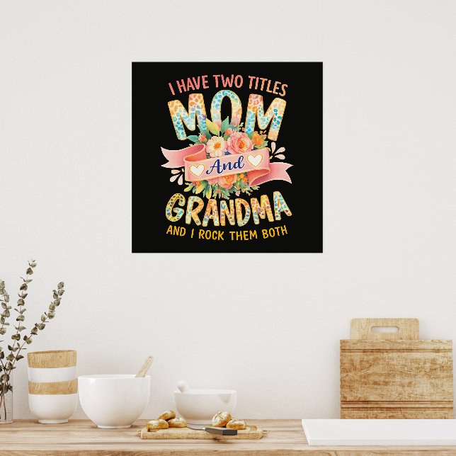Póster Tengo Dos Títulos Mamá Y Abuela  (Cocina)