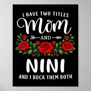 Póster Tengo dos títulos mamá y nini día de las madres fl