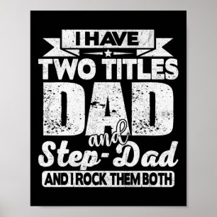 Póster Tengo Dos Títulos Papá Y Camisa De Padres Para Pad