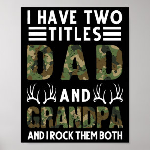 Póster Tengo Dos Títulos Papá Y El Abuelo Cazando Venado