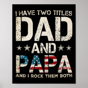 Póster Tengo Dos Títulos Papá Y Papá Bandera De Estados U