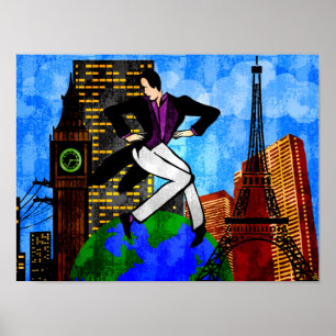 Póster Tengo El Mundo A Mis Pies (Impresión Bella Artes)