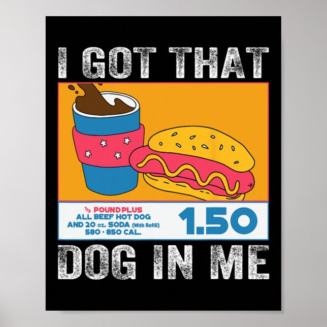 Póster Tengo Ese Perro En Mí Combo De Perro Caliente Grac (Frente)