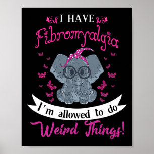 Póster Tengo Fibromialgia Conciencia Flor Elefante Cuidad