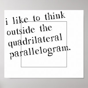 Póster Tengo gusto de pensar fuera de la caja