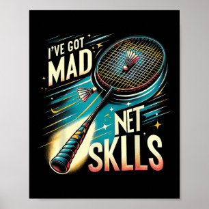Póster Tengo habilidades de red locas Camiseta gráfica di