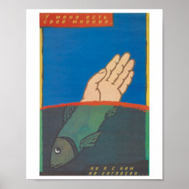 Póster Tengo Mi Propia Opinión Poster De La Era Soviética