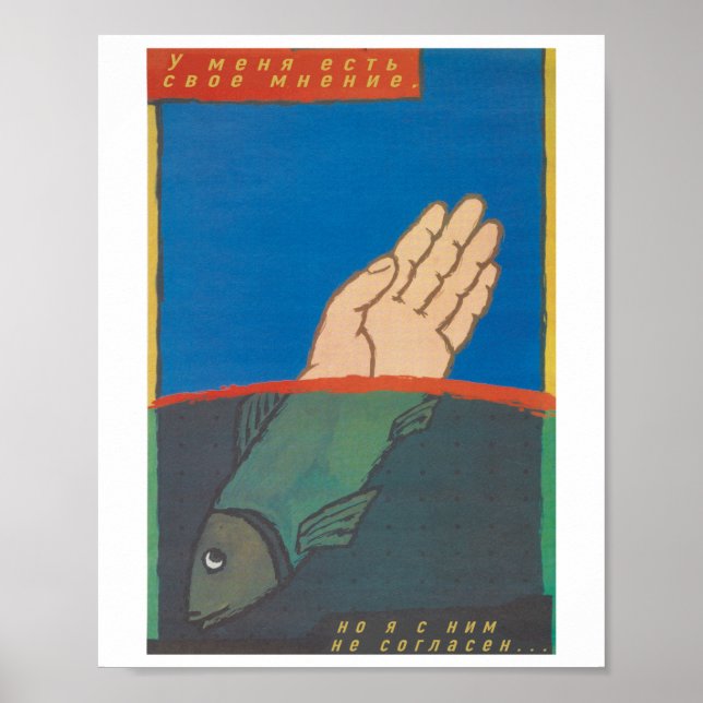 Póster Tengo Mi Propia Opinión Poster De La Era Soviética (Frente)