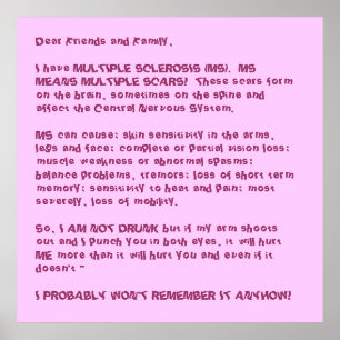 Póster Tengo MÚLTIPLES ESCLEROS.