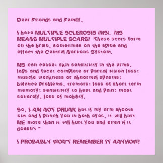 Póster Tengo MÚLTIPLES ESCLEROS.