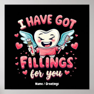 Póster Tengo Películas Para Ti Cute Dentist Valentine