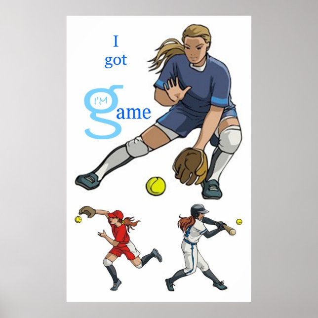 Póster Tengo Poster de juego (Softball) (Frente)