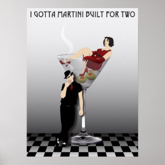 Póster Tengo que construir martini para dos