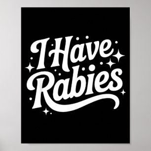 Póster Tengo Rabia Frase Divertida Mujer