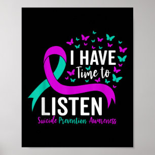 Póster Tengo Tiempo De Escuchar El Suicidio De Salud Ment
