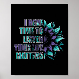 Póster Tengo Tiempo De Escuchar Problemas De Vida Awaren 