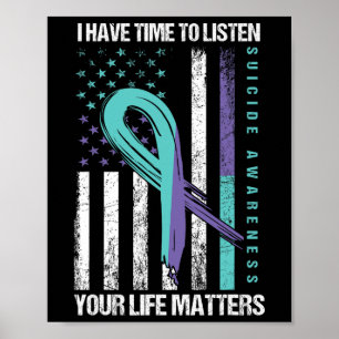 Póster Tengo Tiempo De Escuchar Problemas De Vida Awaren 