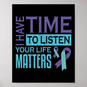 Póster Tengo Tiempo De Escuchar Problemas De Vida Awaren 