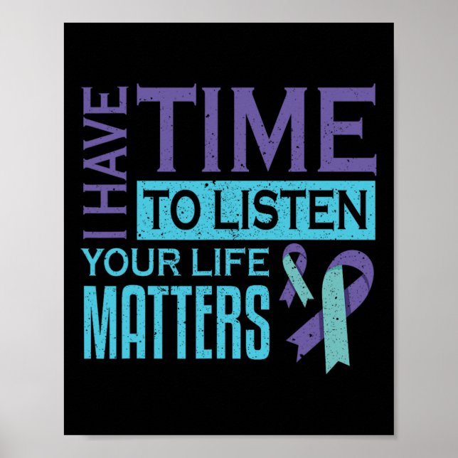 Póster Tengo Tiempo De Escuchar Problemas De Vida Awaren  (Frente)