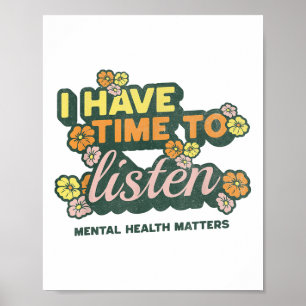 Póster Tengo tiempo para escuchar _ Conciencia del suicid