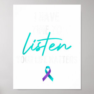Póster Tengo Tiempo Para Escuchar Conciencia Sobre Preven
