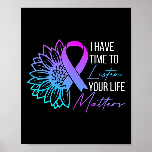 Póster Tengo Tiempo Para Escuchar El Suicidio De Salud Me (Frente)