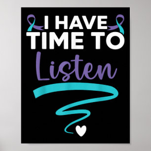 Póster Tengo tiempo para escuchar la salud mental de tu v