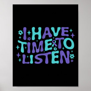 Póster Tengo Tiempo Para Escuchar La Salud Mental Y El Su