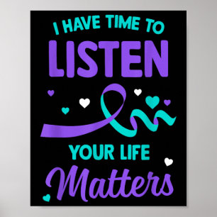 Póster Tengo Tiempo Para Escuchar Salud Mental Conciencia
