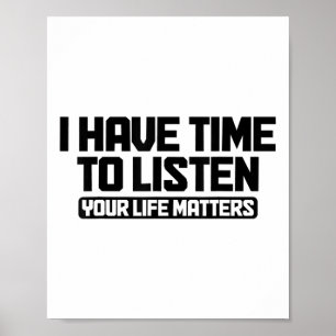 Póster Tengo tiempo para escuchar su salud mental