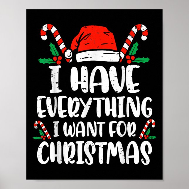 Póster Tengo Todo Lo Que Quiero Para Navidades Es Yo Soy (Frente)