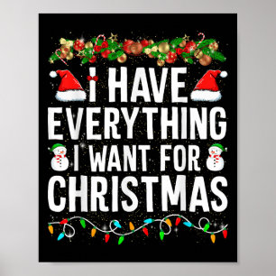 Póster Tengo Todo Lo Que Quiero Para Navidades Es Yo Soy