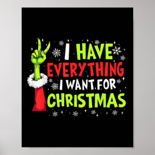 Póster Tengo Todo Lo Que Quiero Para Navidades Es Yo Soy