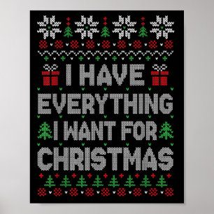 Póster Tengo Todo Lo Que Quiero Para Navidades Es Yo Soy