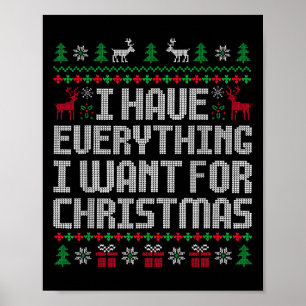 Póster Tengo Todo Lo Que Quiero Para Navidades Es Yo Soy