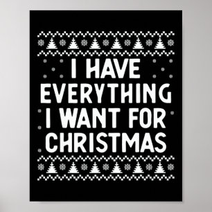Póster Tengo Todo Lo Que Quiero Para Navidades Es Yo Soy