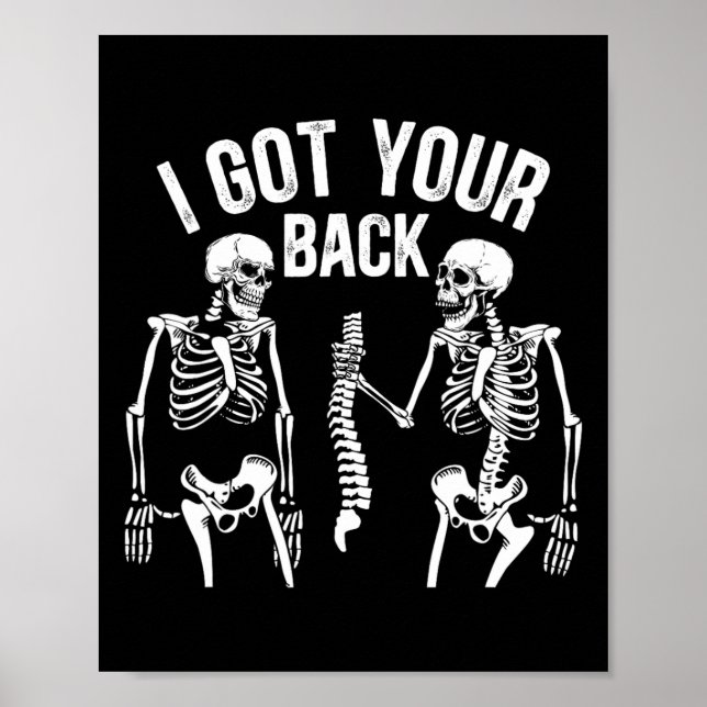 Póster Tengo Tu Ck Funny Skeleton Spine Halloween Costu (Frente)