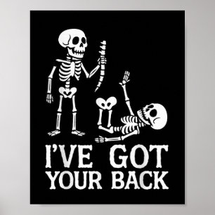 Póster Tengo Tu Espalda Disfraz De Esqueletos De Hallowee