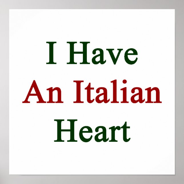 Póster Tengo Un Corazón Italiano (Frente)