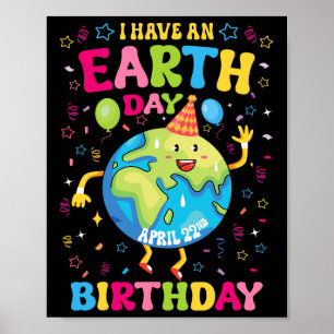 Póster Tengo Un Día De La Tierra Cumpleaños 22 De Abril P