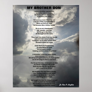 Póster TENGO UN HERMANO NOMBRADO "DON poem"