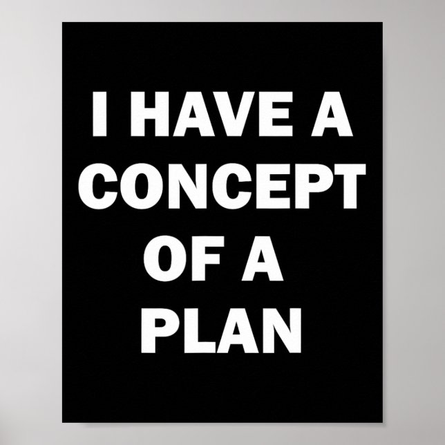 Póster Tengo un plan conceptual Debate Kamala Trump (Frente)