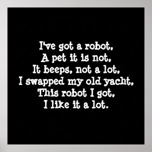 Póster Tengo un Robot. Poesía.
