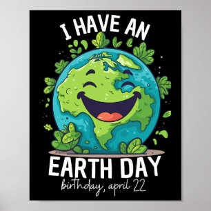Póster Tengo una Fiesta de Cumpleaños de la Tierra Niños 
