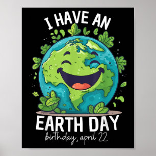 Póster Tengo una Fiesta de Cumpleaños de la Tierra Niños 