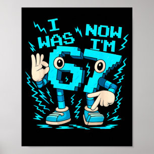 Póster Tenía 6 Ahora Tengo 7 67 Cumpleaños De 7 Años Niña