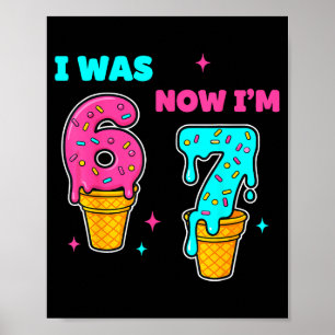 Póster Tenía 6 Ahora Tengo 7 Años Cumpleaños 67 Meme Para