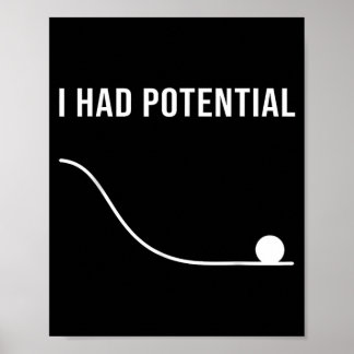 Póster Tenía potencial cita minimalista sarcástica divert