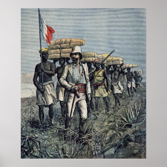 Póster Teniente Mizon en su misión de 1892 (Frente)