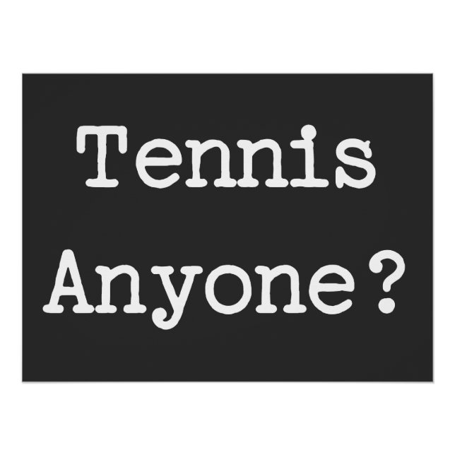 Póster Tenis (Anverso)